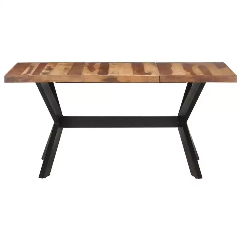 vidaXL Dining Table Honey Solid Acacia wood 55.1 x 27.6 x 29.5 in - 63 x 31.5 x 29.5