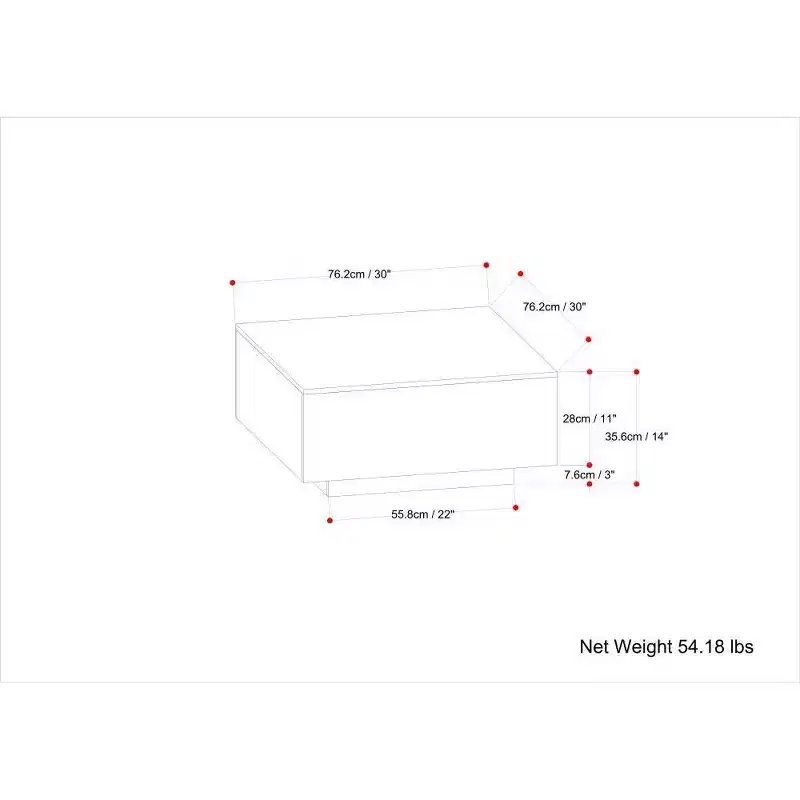 WyndenHall Clinton Square Coffee Table Natural
