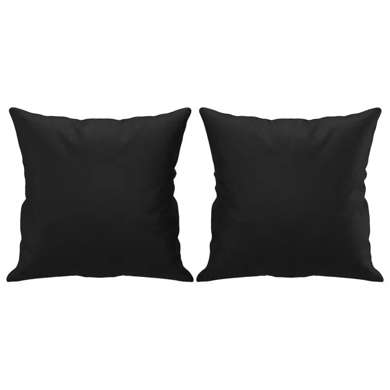 vidaXL 2-Seater Fabric Sofa with Throw Pillows-Dark Gray, Stylish Metal Frame