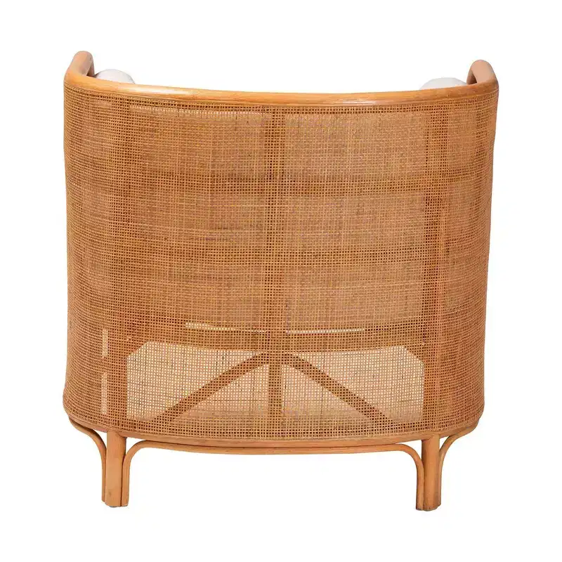 bali & pari Bandung Rattan Accent Chair Light Honey