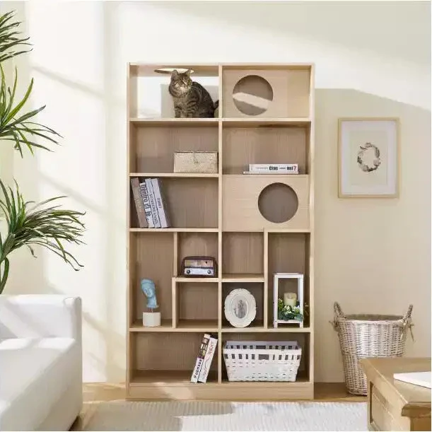 Cat-themed Bookshelves, Cat Tree Shelves, Decorative Bookshelves, Suitable for Living Rooms and Bedrooms