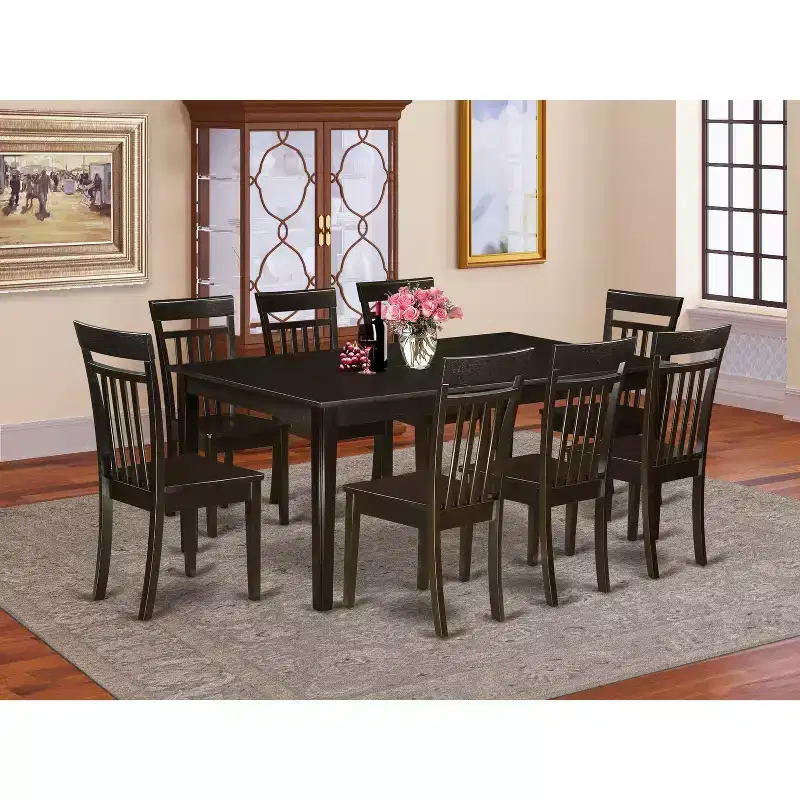 HomeStock Henley Rectangle Dining Table Set Cappuccino