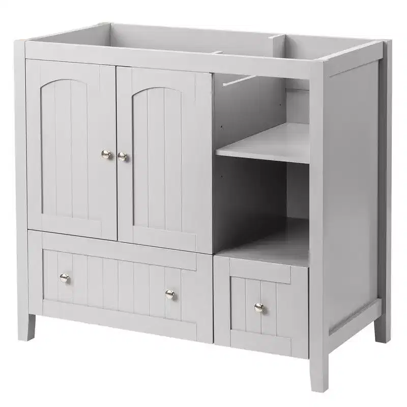Gray Bathroom Vanity Without Sink Top