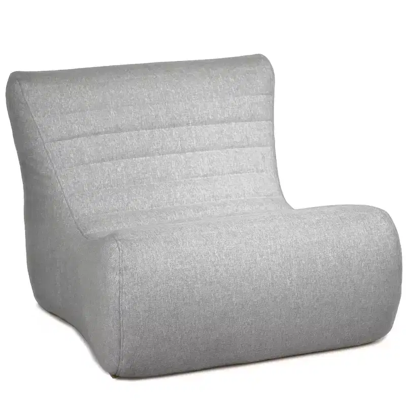 Big Joe Solvana Outdoor Patio Furniture Set, Performance Linen Weather-Resistant Fabric, Link Chair, Port Gray
