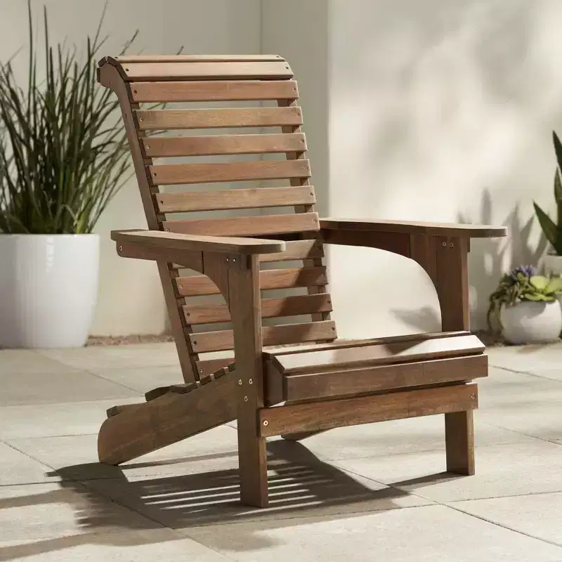 Teal Island Designs Kenneth Natural Wood Adirondack Chair