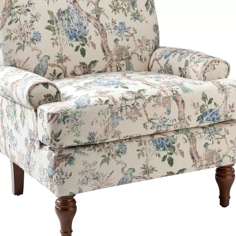 comfy Livingroom Armchair with Solid Wood Legs