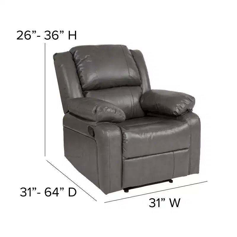 Emma and Oliver Recliner with Bustle Back and Padded Arms