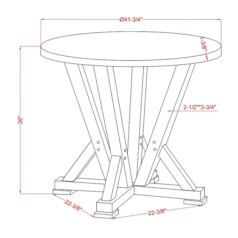 Theile Ash Brown 48-inch Round Counter Height Table by Furniture of America