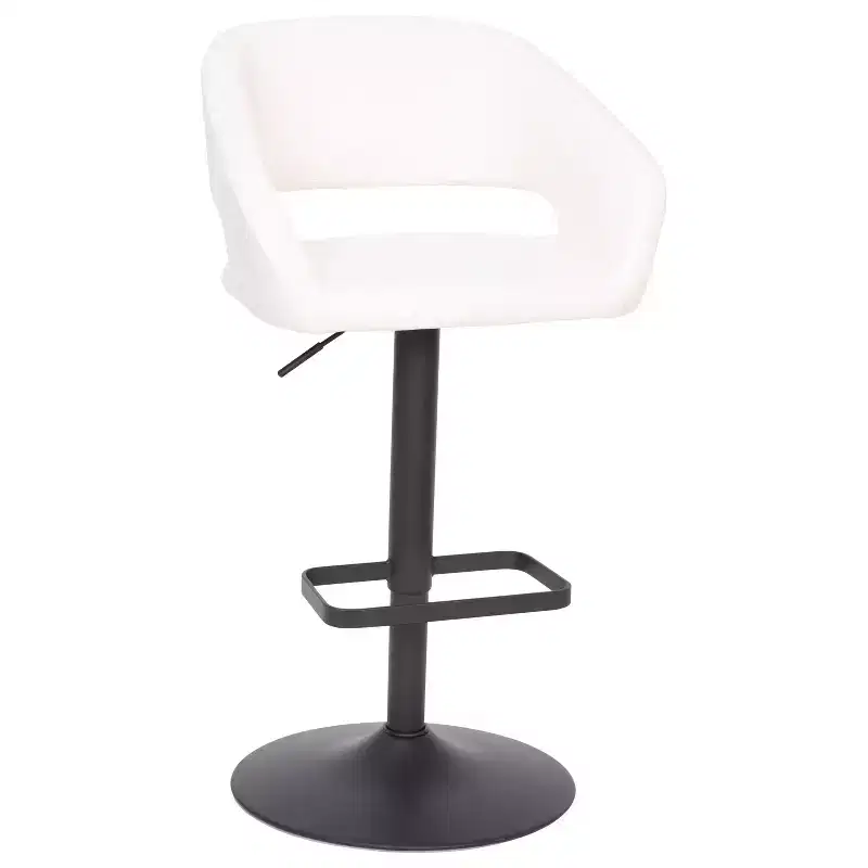Flash Furniture Contemporary Vinyl Adjustable Height Barstool with Rounded Mid-Back