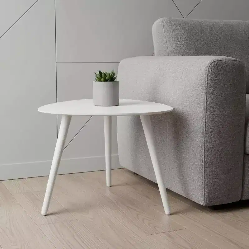 HomeRoots 14 White Aluminum End Table