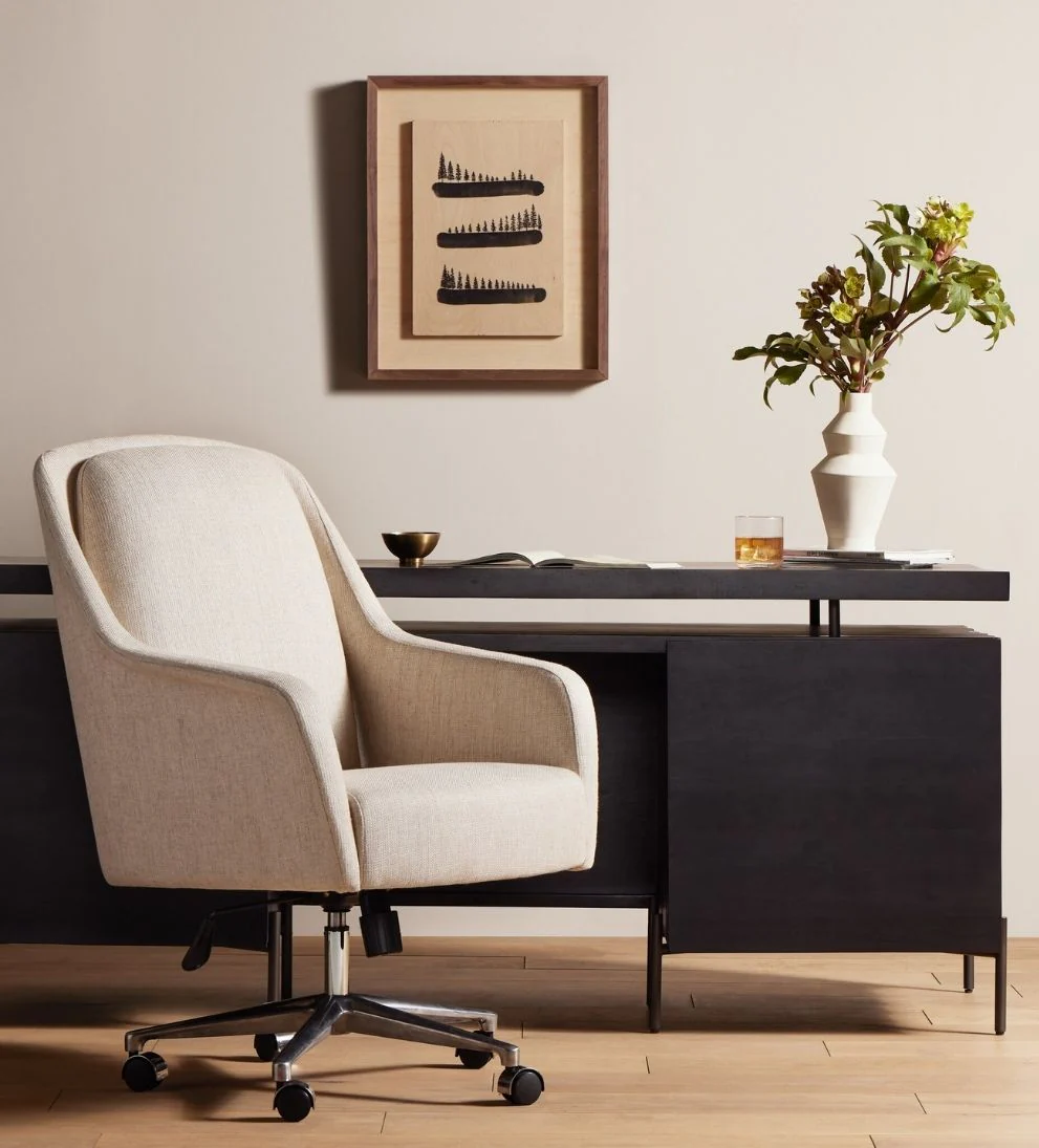 Desk Chair - Overall Dimensions: 26.25 W x 30 D x 39.75 H | Adjustable Seat Height: 19.5-21.75 | Seat Depth: 18.5 | Arm Height from Floor: 25