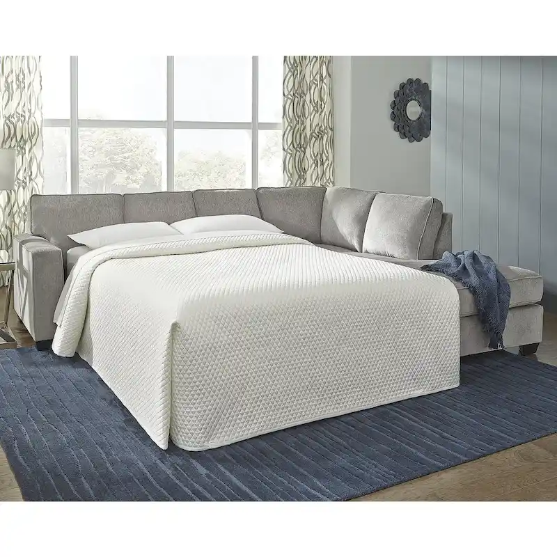 2-Piece Sleeper Sectional Sofa with Chaise | Pull-Out Bed | Upholstered | Living Room