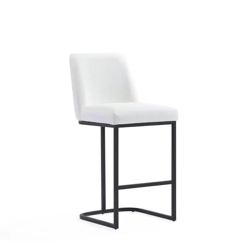 Manhattan Comfort Serena Leatherette Upholstered Metal Counter Height Barstool