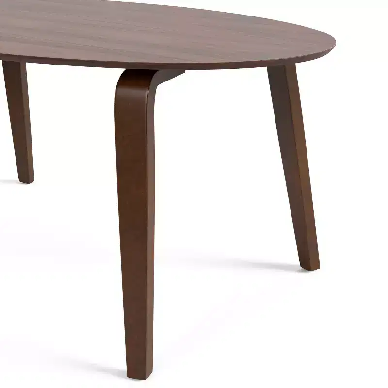 HOMES: Inside + Out 71" Sandy Cove Mid-Century Modern Oval Dining Table Walnut