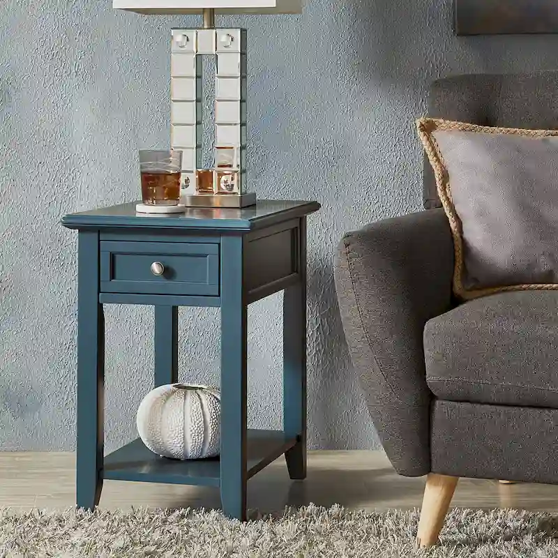 Zayden 1-drawer Side Table with Charging Station by iNSPIRE Q Bold