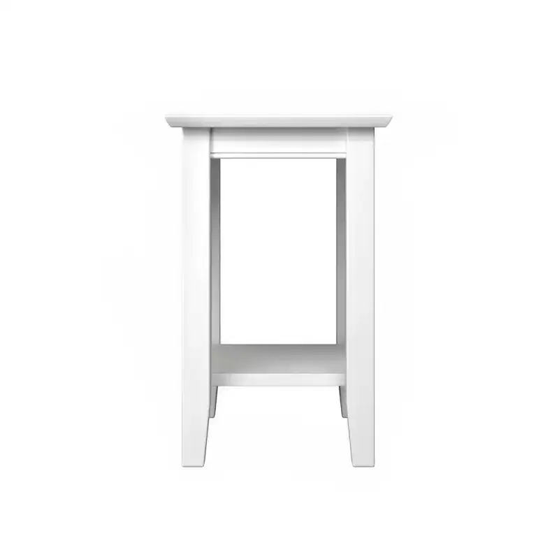 Nantucket Chair Side Table White - AFI: Solid Hardwood, Bead Board Design, Eco-Friendly