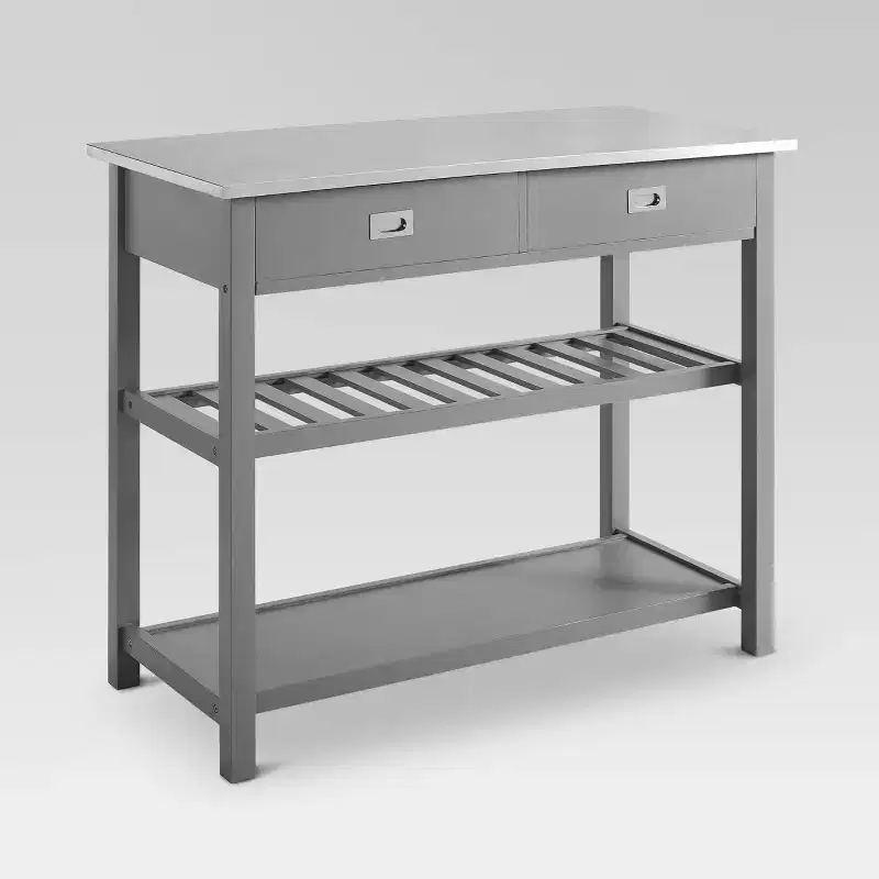 Chloe Stainless Steel Top Kitchen Island Cart - Crosley