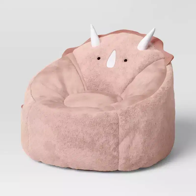 Dino Kids' Bean Bag Chair, Pink