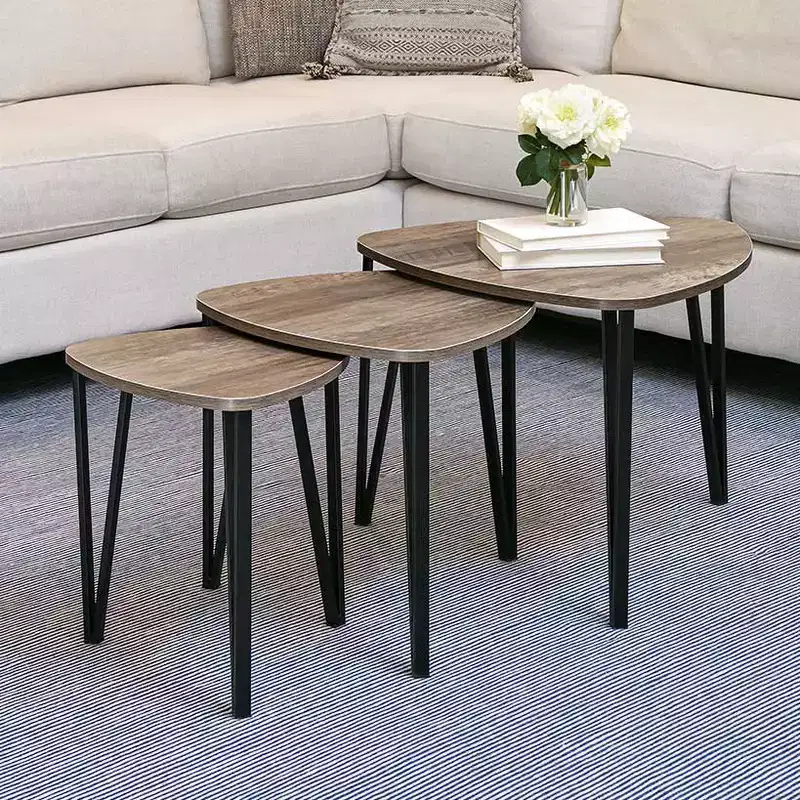 The Lakeside Collection Set of 3 Nesting Coffee End Tables -