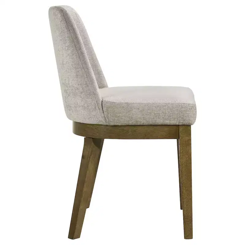 Coaster,Castlewood Upholstered Dining Side Chair Brown Oak (Set of 2)