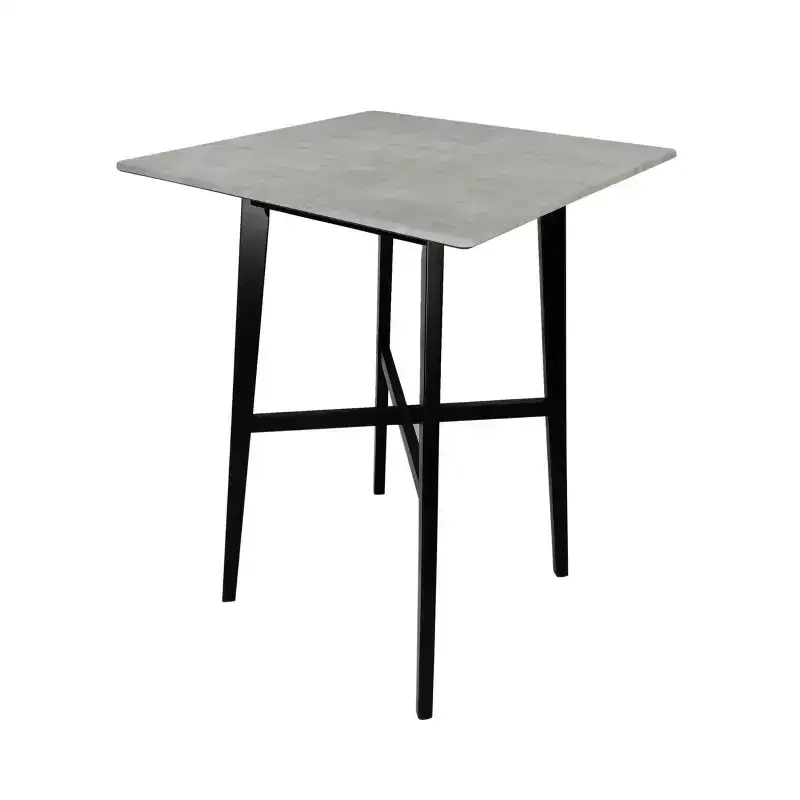 GDFStudio Hildred Modern Laminate and Rubber Wood Square 42 Bar Dining Table