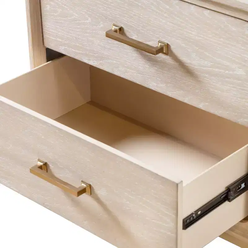 HOMES: Inside + Out 3pc Neovesi Wood 2 Nightstand and Dresser Set Boho Oak