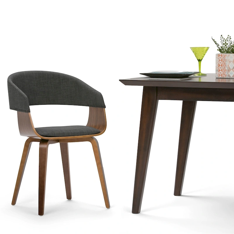 WYNDENHALL Calinda Mid Century Modern Bentwood Single Dining Chair - 20.5w x 21.7d x 30.9h