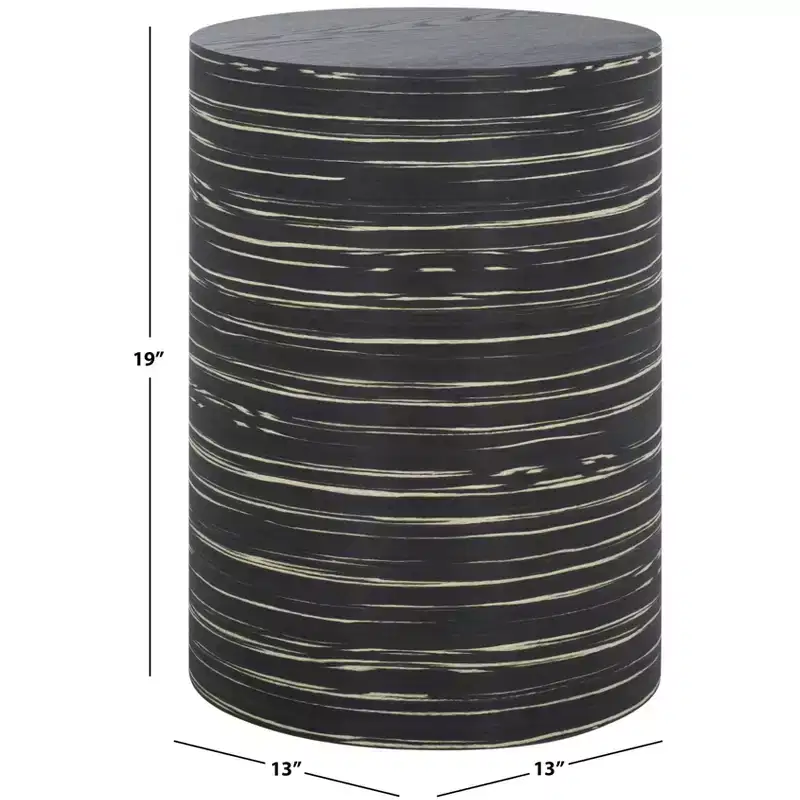 Bahan Round End Table - ACC2311A - Black - Safavieh