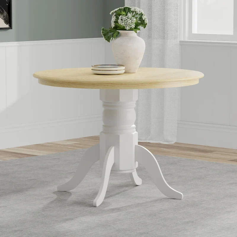 42 Round Wood Pedestal Dining Table