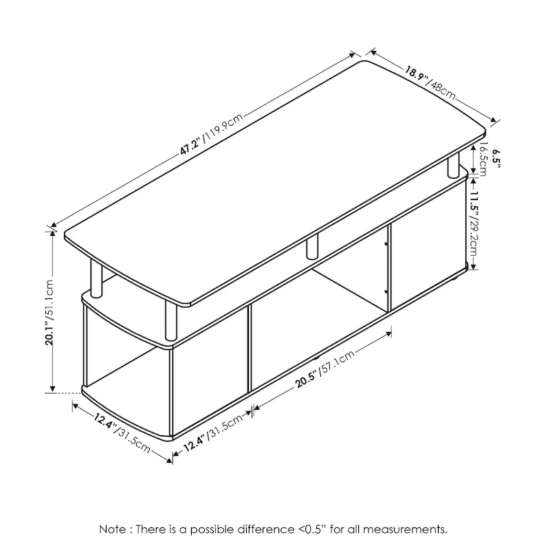Furinno JAYA Utility Design Coffee Table