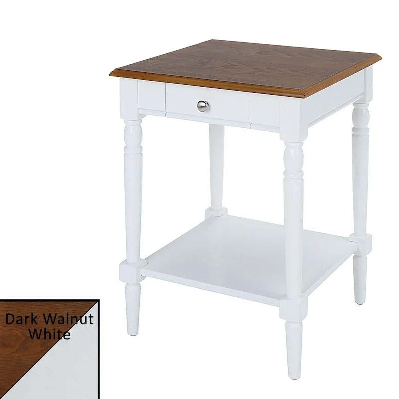 Convenience Concepts French Country 1 Drawer End Table with Shelf