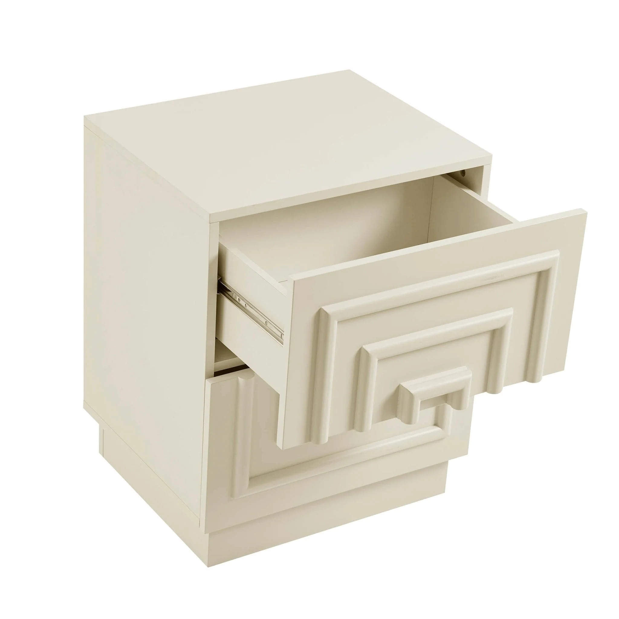 2 Drawer Bedside Table - Cream