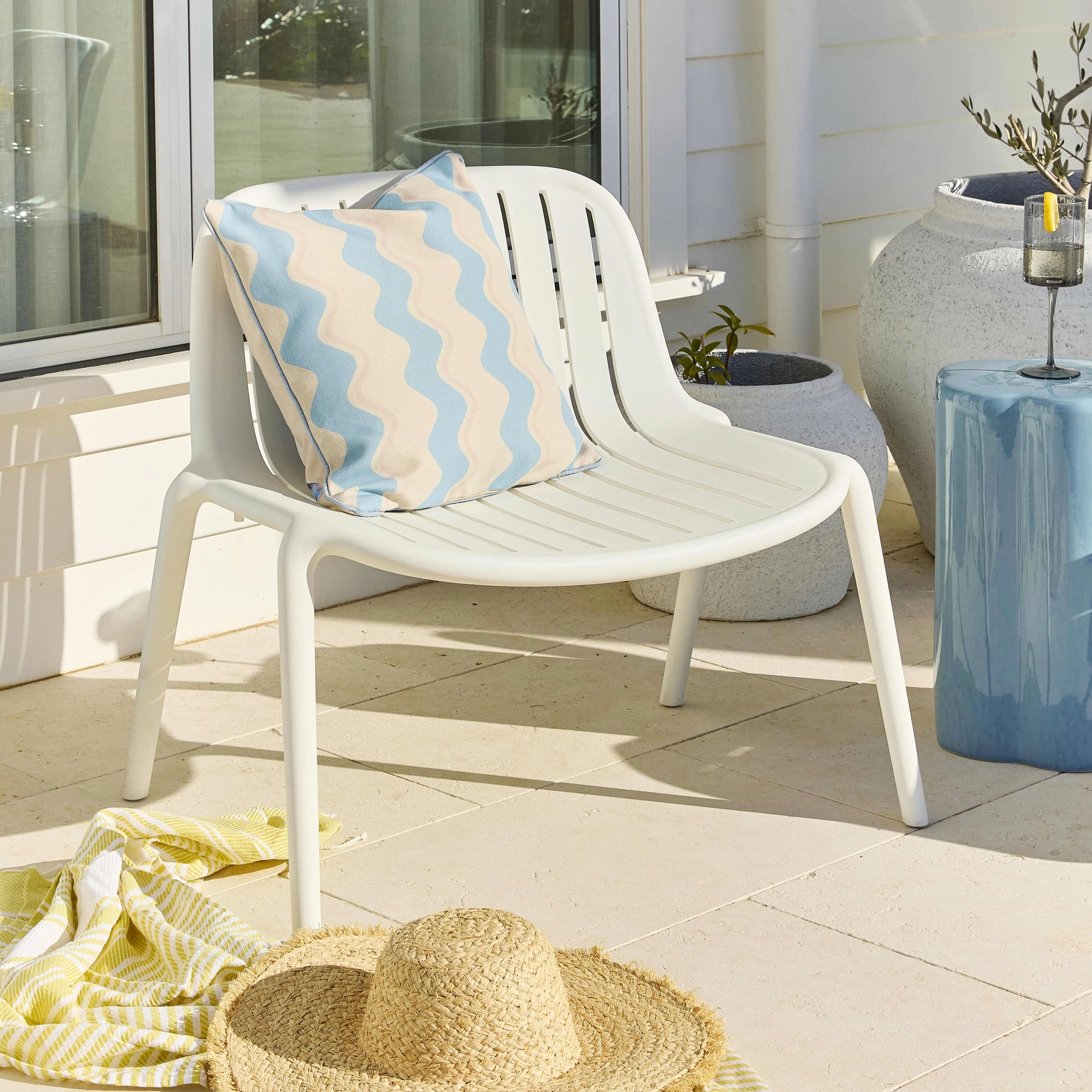 Polypropylene Stackable Outdoor Chair White