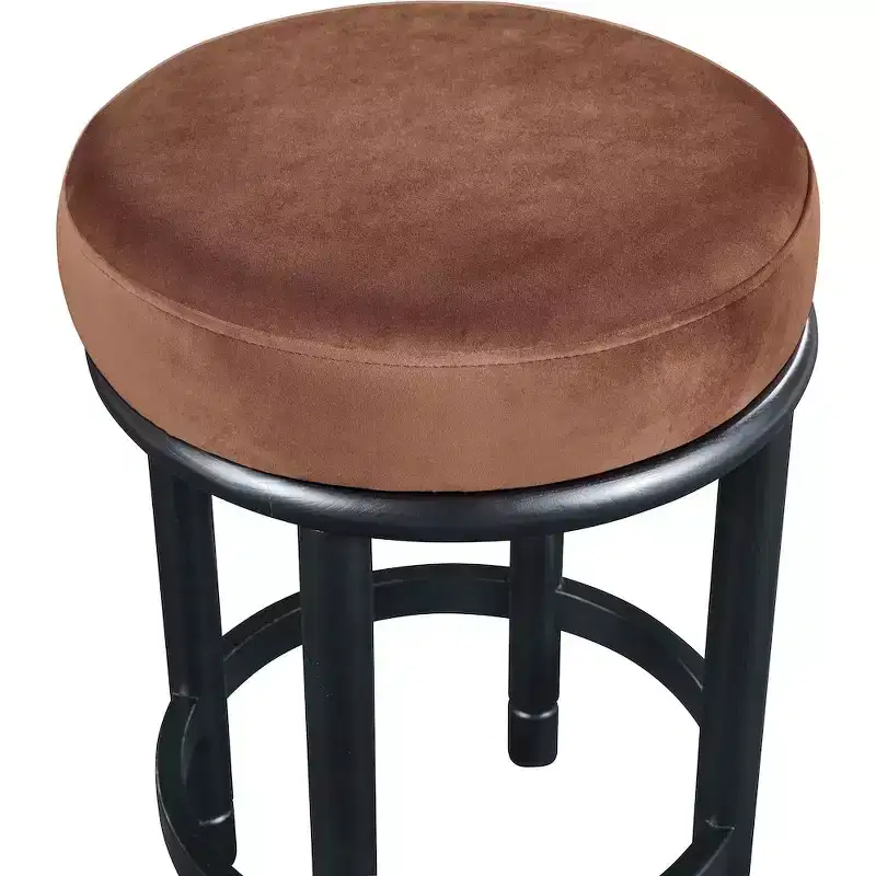 Meridian Furniture,Monette Cognac Velvet Counter Stool