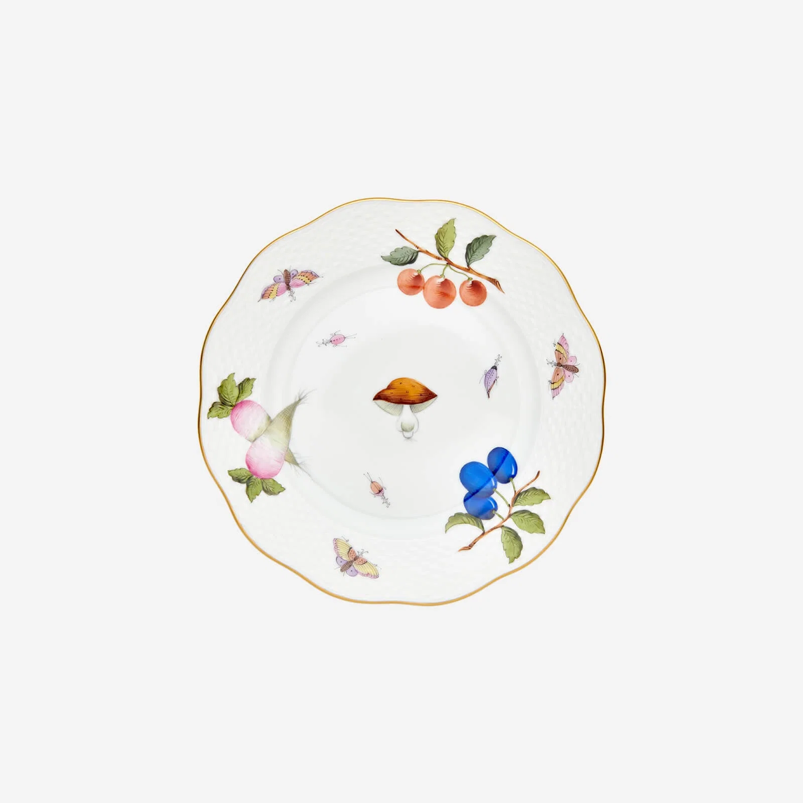Hand-Painted Vegetable Dessert Plate  21cm