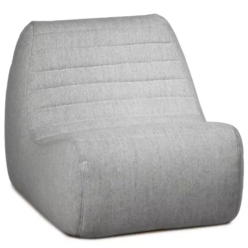 Big Joe Solvana Outdoor Patio Furniture Set, Performance Linen Weather-Resistant Fabric, Primary Chair, Port Gray