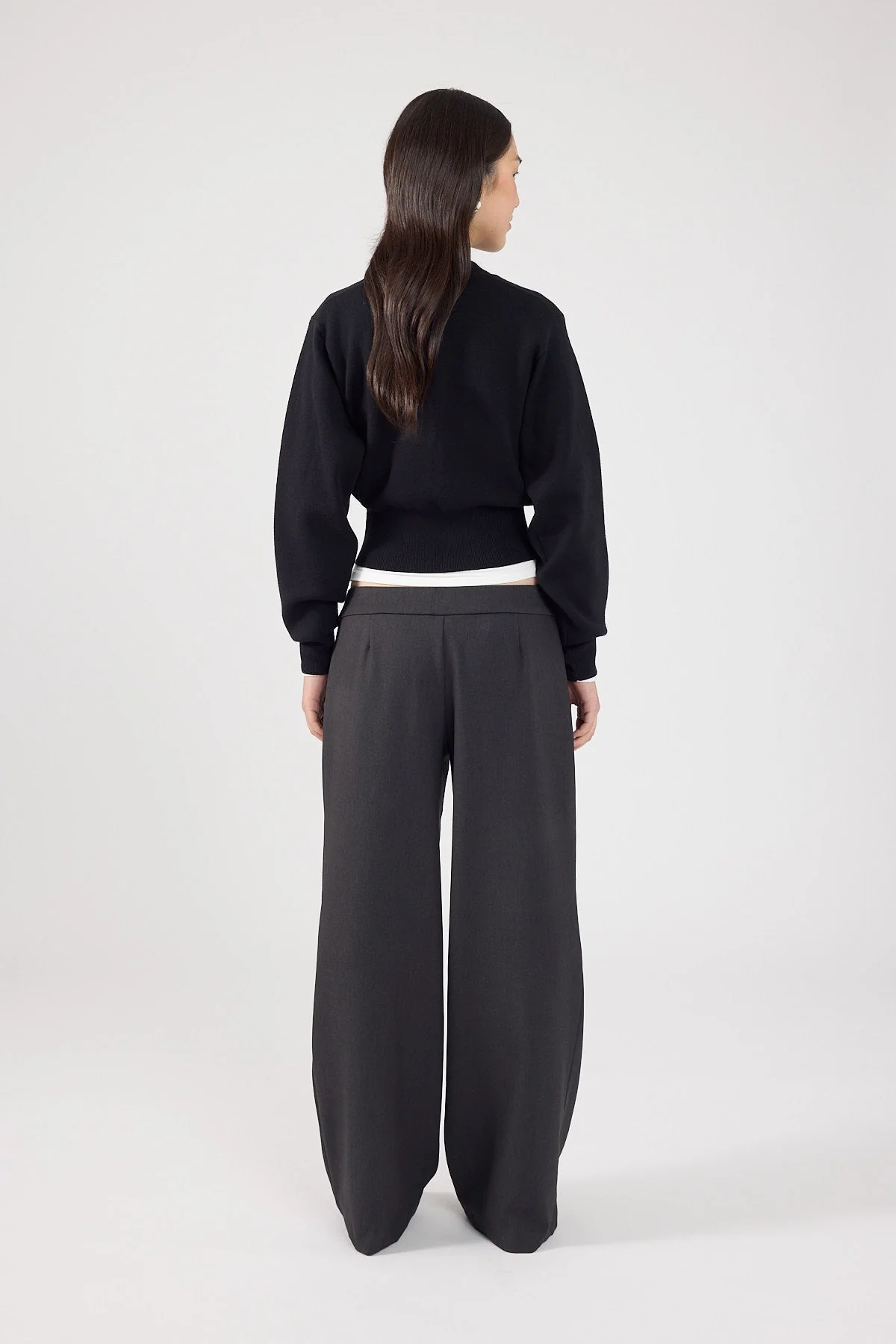 Crew Neck Knit Jumper Black