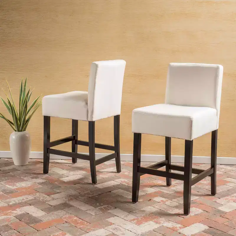 MAYEERTY Set of 2 Zuma KD Counter Stools, Detachable Design Bar Height, Kitchen Bar Seating