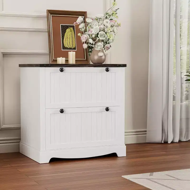 30 Wood 2-Drawer Lateral File Cabinet  Includes Hanging Folders for A4/Letter/Legal Docs, Stylish Storage for Home Office/Living Room