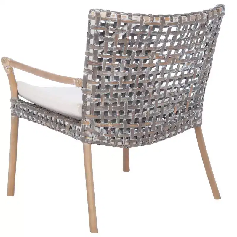 Collette Rattn Accent Chair W/ Cushion - ACH6515 - Safavieh