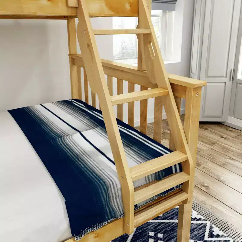 Solid Wood Twin over Full Bunk Bed, No Box Spring Needed, Low VOC, 400 lb Capacity