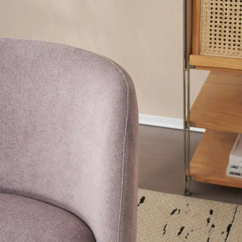 Christopher Knight Home - Eliana Modern Teddy Fabric Accent Chair with Curved Backrest and Legs