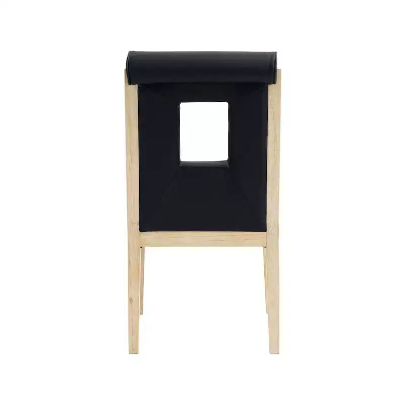 Meridian Furniture,Gwendolyn Vegan Leather Dining Side Chair, Set of 2