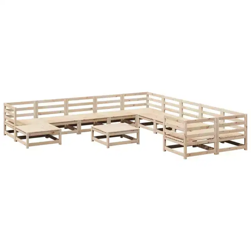 vidaXL Garden Sofa Set Solid Pine Wood Large Modular