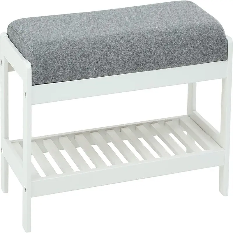 Wood Shoe Bench - 13.4D x 32.9W x 15.8H