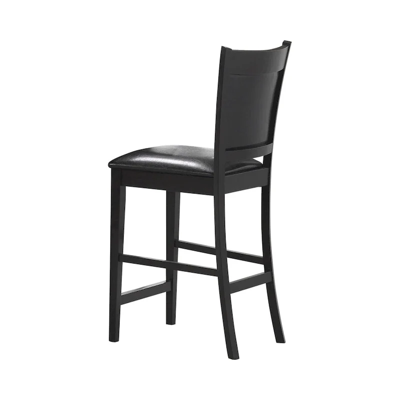 Finley Espresso and Black 5-piece Square Counter Height Dining Set