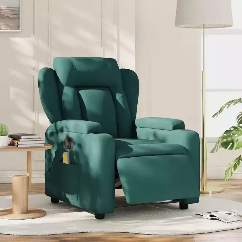 Electric Massage Recliner Chair Dark Green