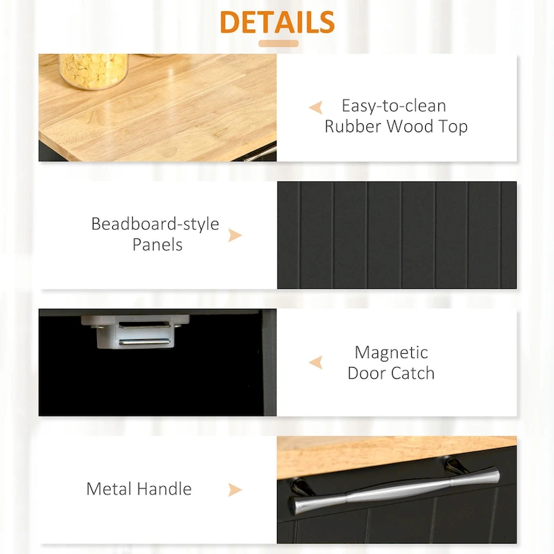 41 Modern Rolling Kitchen Island On Wheels(no include stool)