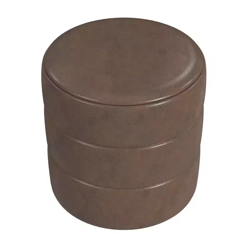 Round Upholstered Ottoman