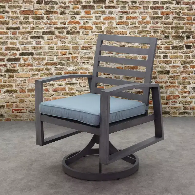 Courtyard Casual Cabo Alum Swivel Rocker Aluminum Frame with Sunbrella Cushions